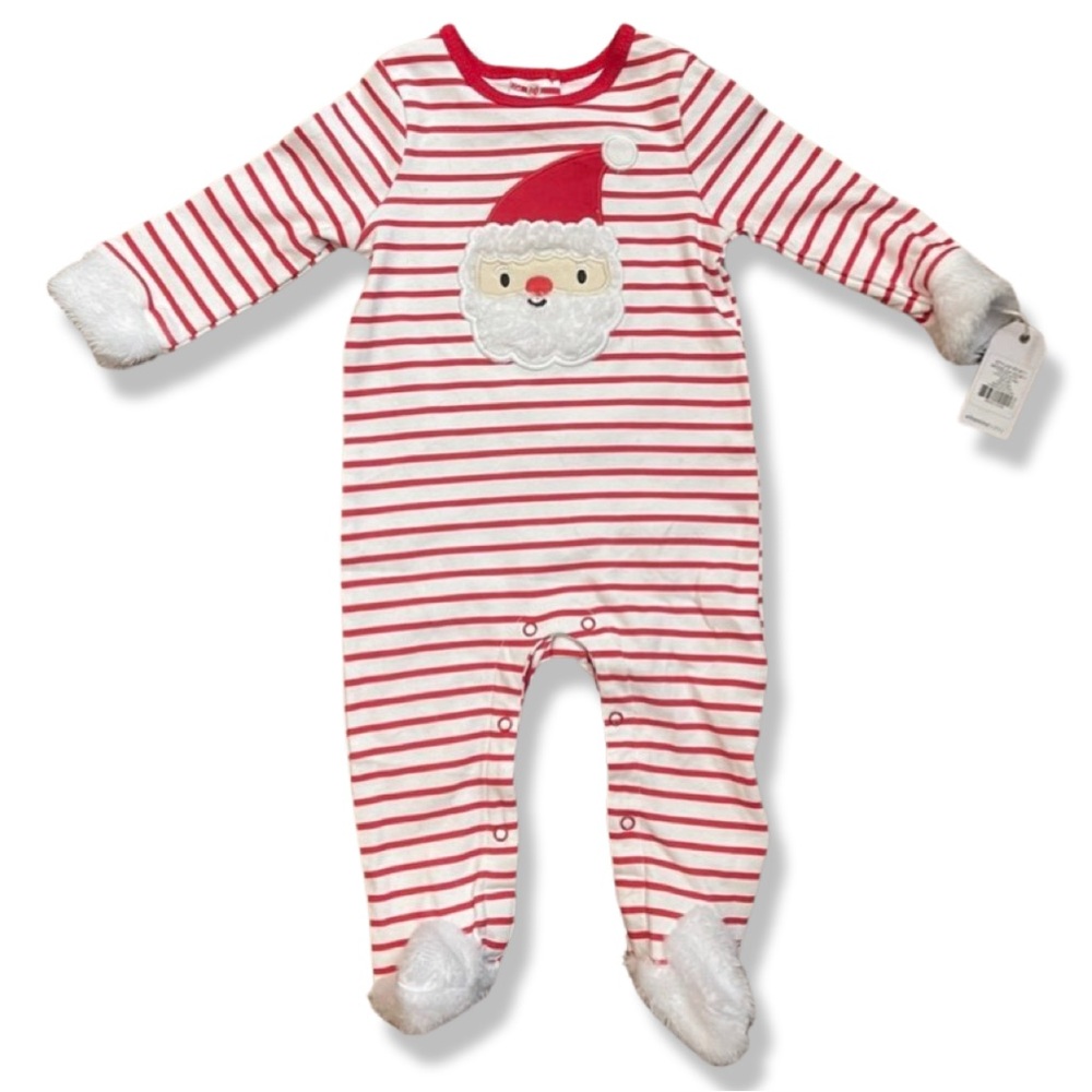 VITAMINS BABY Baby Girl Baby Boy Unisex Santa Sleep & Play Footies | 3-6 months
